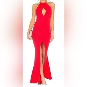 Lovers + Friends Vibrant Red Backless Dress